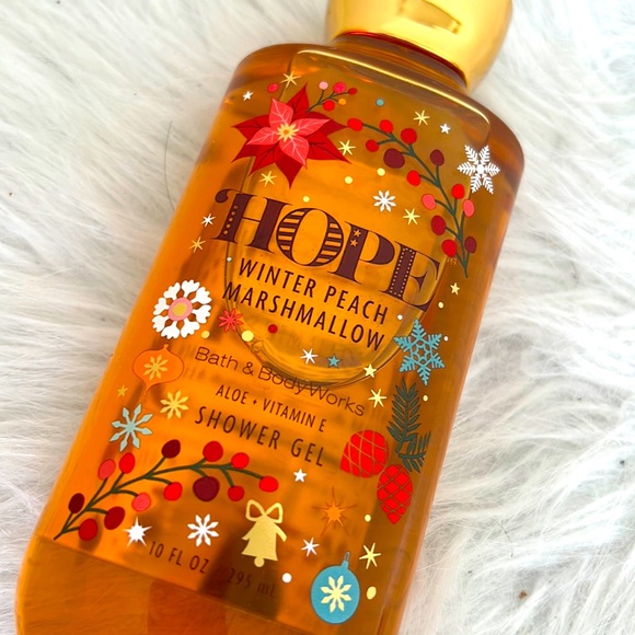 Bath & Body Works Bath & Body Nwt Hope Winter Peach Marshmallow Shower Gel Poshmark